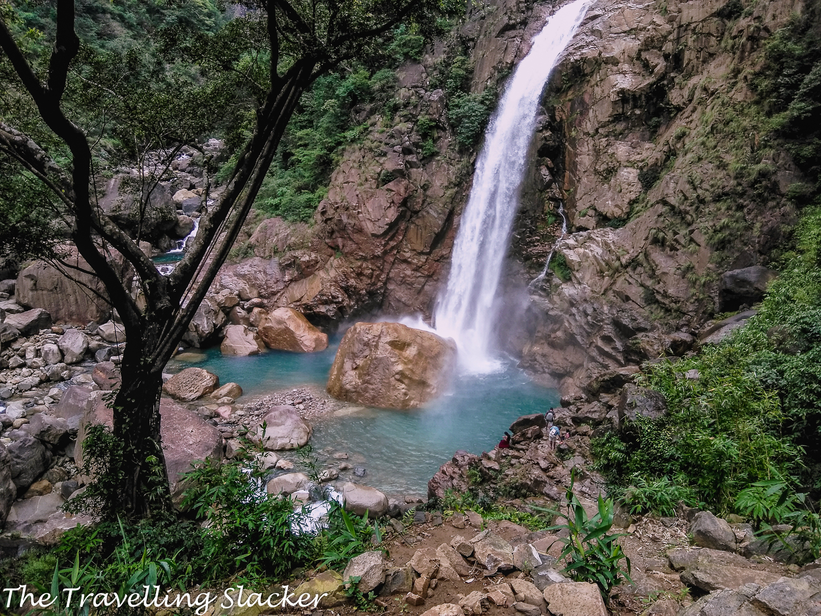 Nongriat Trek to Root bridge Rainbow Falls from Cherrapunjee