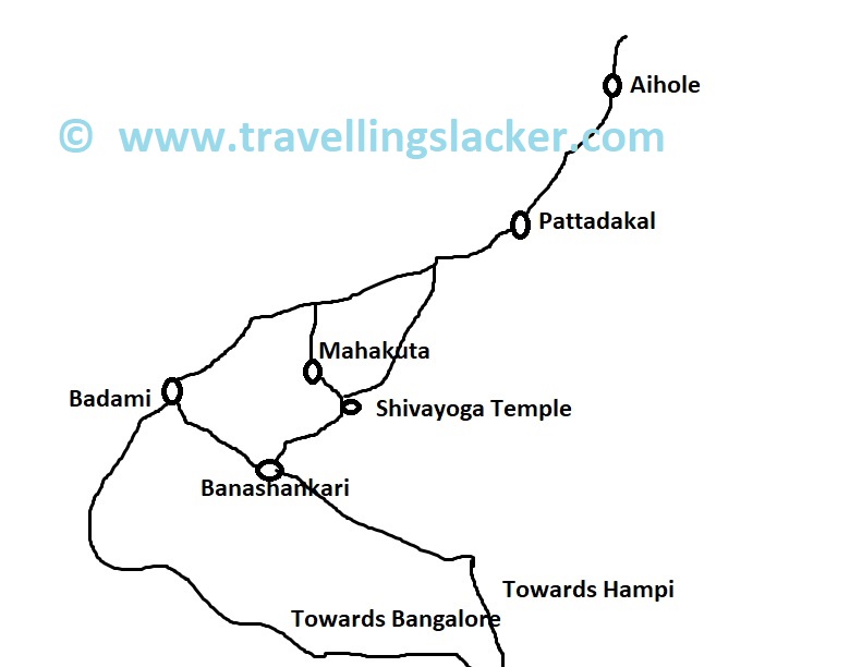 Badami Pattadakal Aihole Route Map