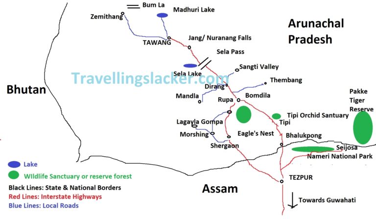 Tawang Dirang Bomdila Tourist Map Copy 768x448 1